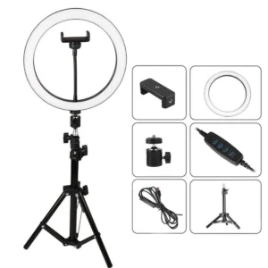 10" LED Selfie Ring Light with Tripod Phone Holder for Video & Makeup - Image 4