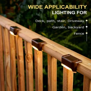 Alternative view of Solar Deck Lights 4 Pack Waterproof Outdoor LED