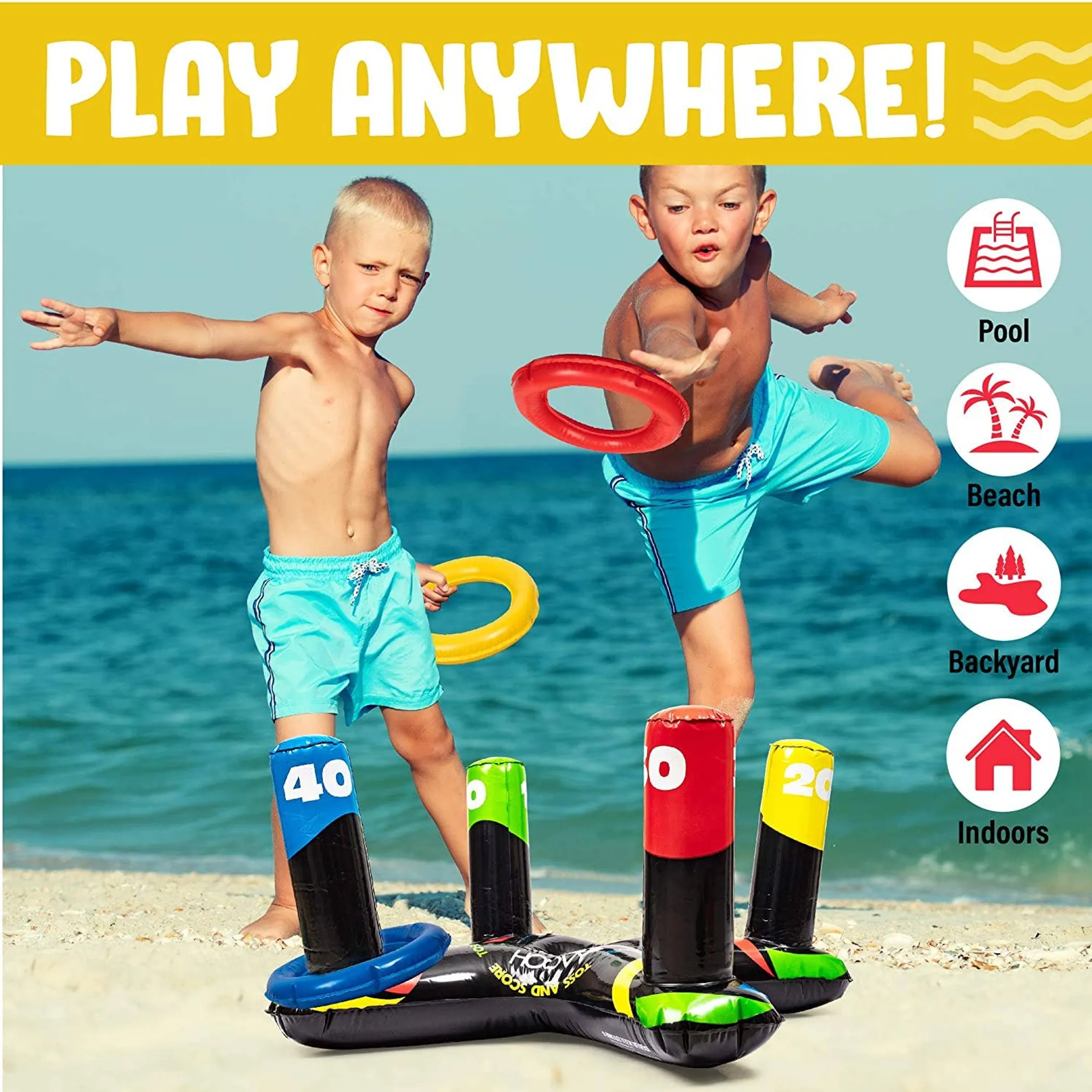Inflatable Pool Ring Toss Game for Summer Fun - Image 4