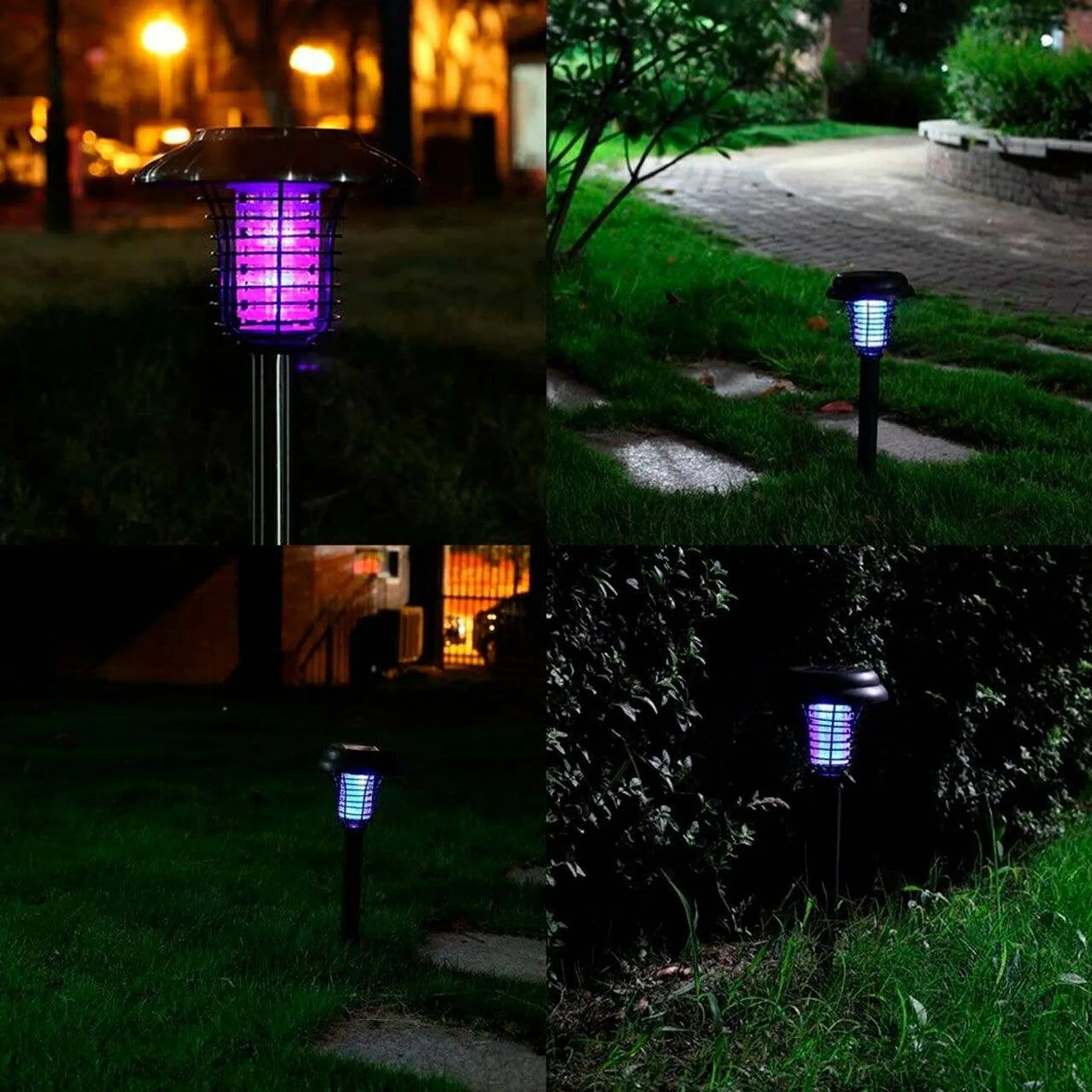 Solar LED Garden Pathway Light with Built-in Bug Zapper - Image 4