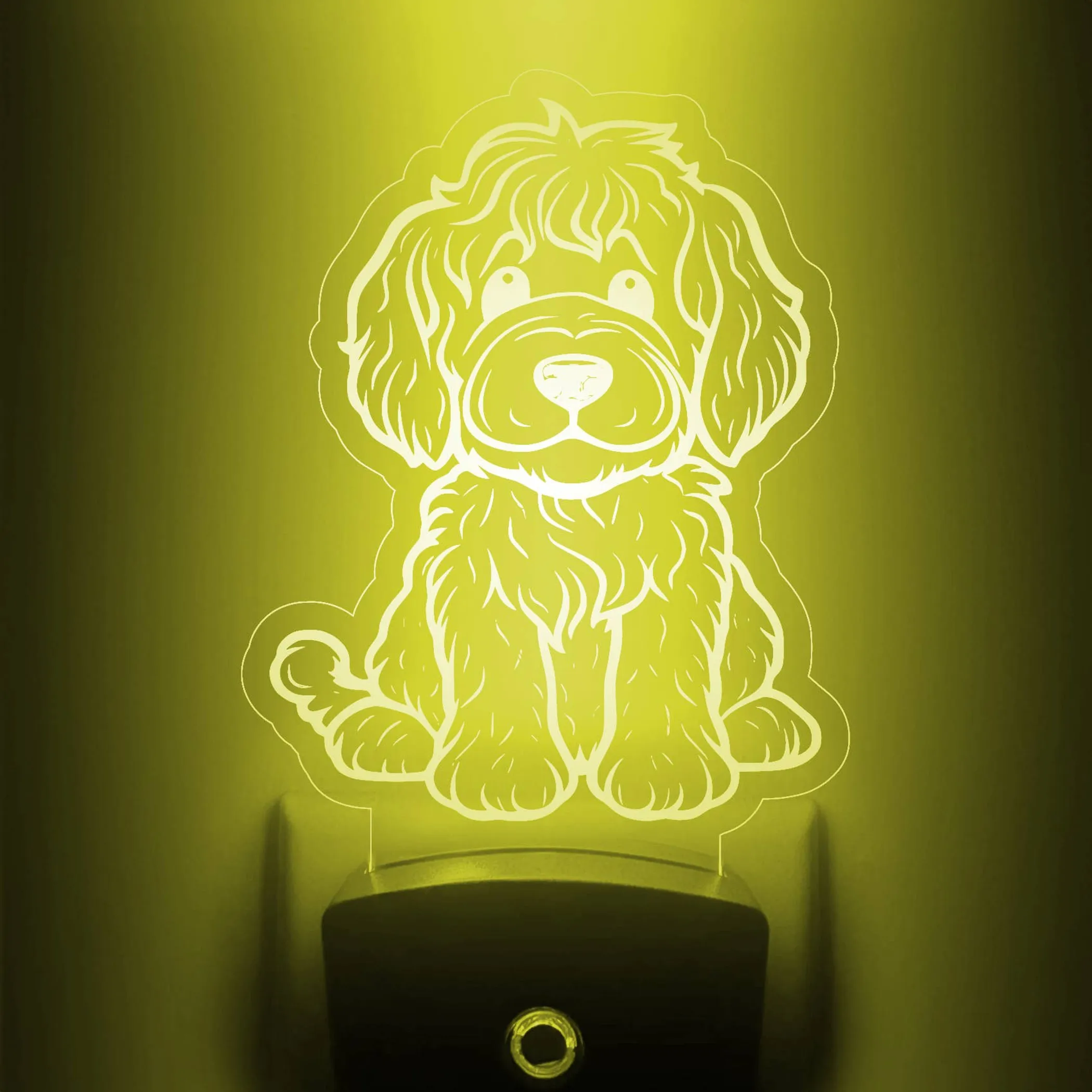 Labradoodle Nightlight Cute Dog LED Lamp Color Changing Night Light