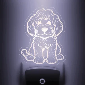 Alternative view of Labradoodle Nightlight |  Cute Dog Puppy LED Night Light