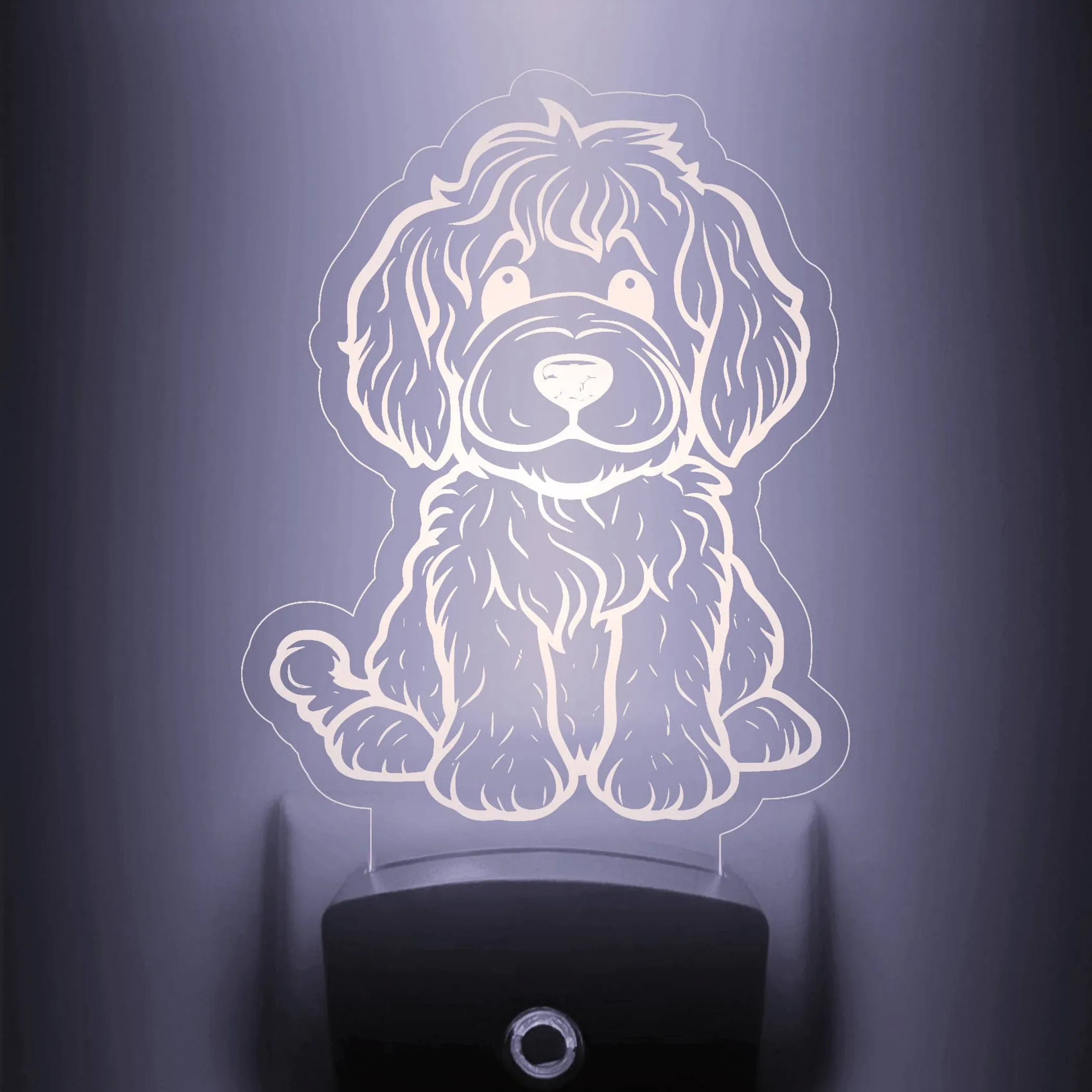 Labradoodle Nightlight Cute Dog LED Lamp Color Changing Night Light - Image 2