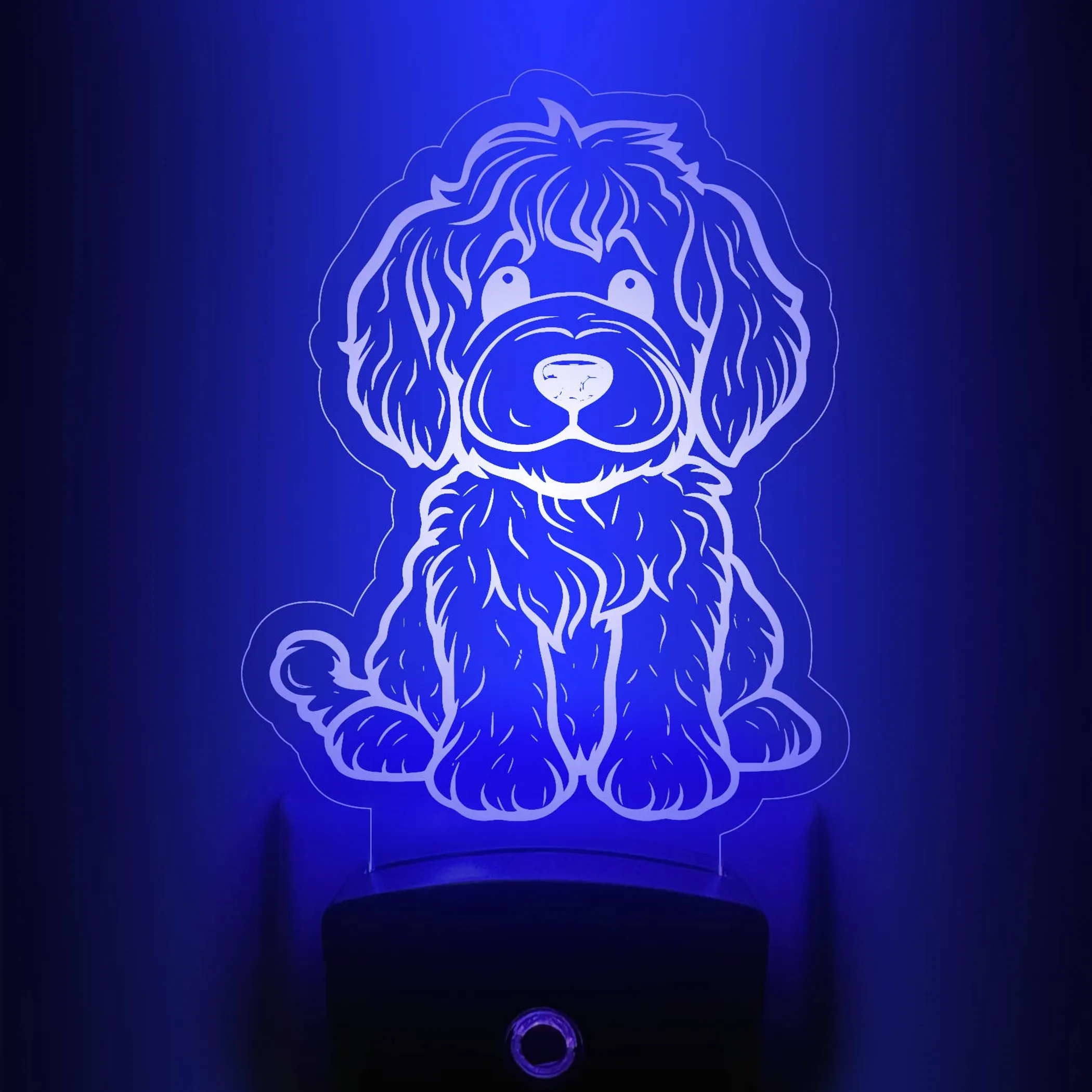 Labradoodle Nightlight Cute Dog LED Lamp Color Changing Night Light - Image 3