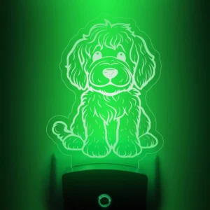 Labradoodle Nightlight Cute Dog LED Lamp Color Changing Night Light - Image 4