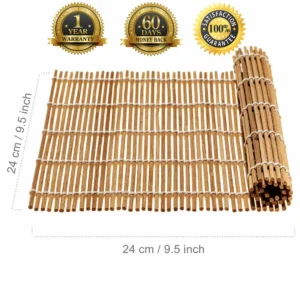 Alternative view of Bamboo Sushi Making Kit with 2 Sushi Rolling Mats, 5 Pairs of Reusable Bamboo Chopsticks, 1 Rice Paddle and 1 Spreader - Beginner Sushi Kit
