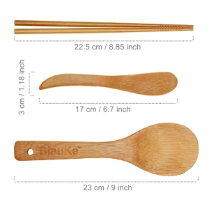 Bamboo Sushi Making Kit with Rolling Mats and Reusable Chopsticks - Image 4