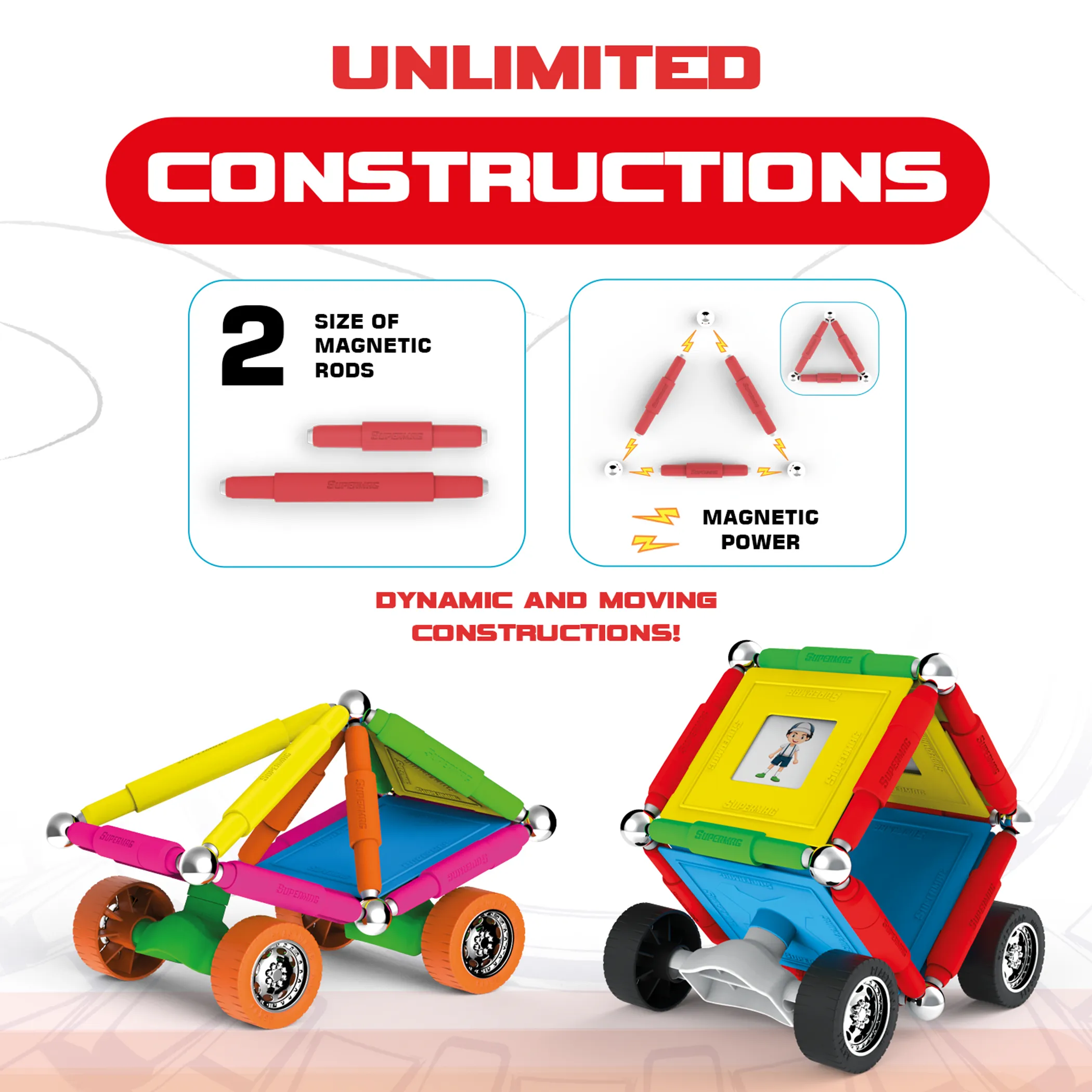 Magnetic Building Set 55 Pieces - Image 4