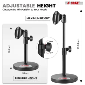 Alternative view of Desk Mic Stand Adjustable 3 in 1 with Phone Holder
