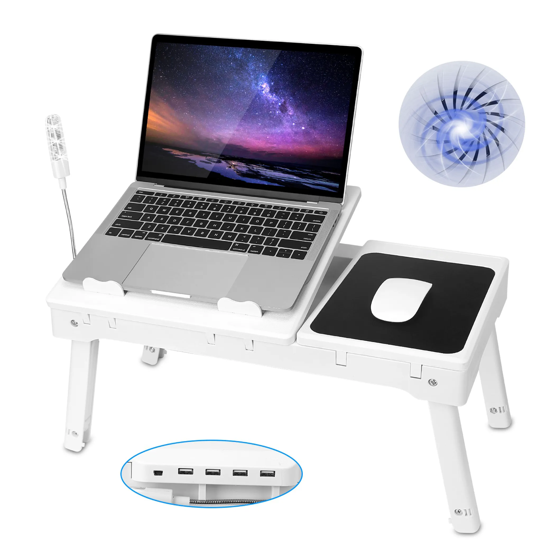 Foldable Laptop Table Bed Notebook Desk - Image 2