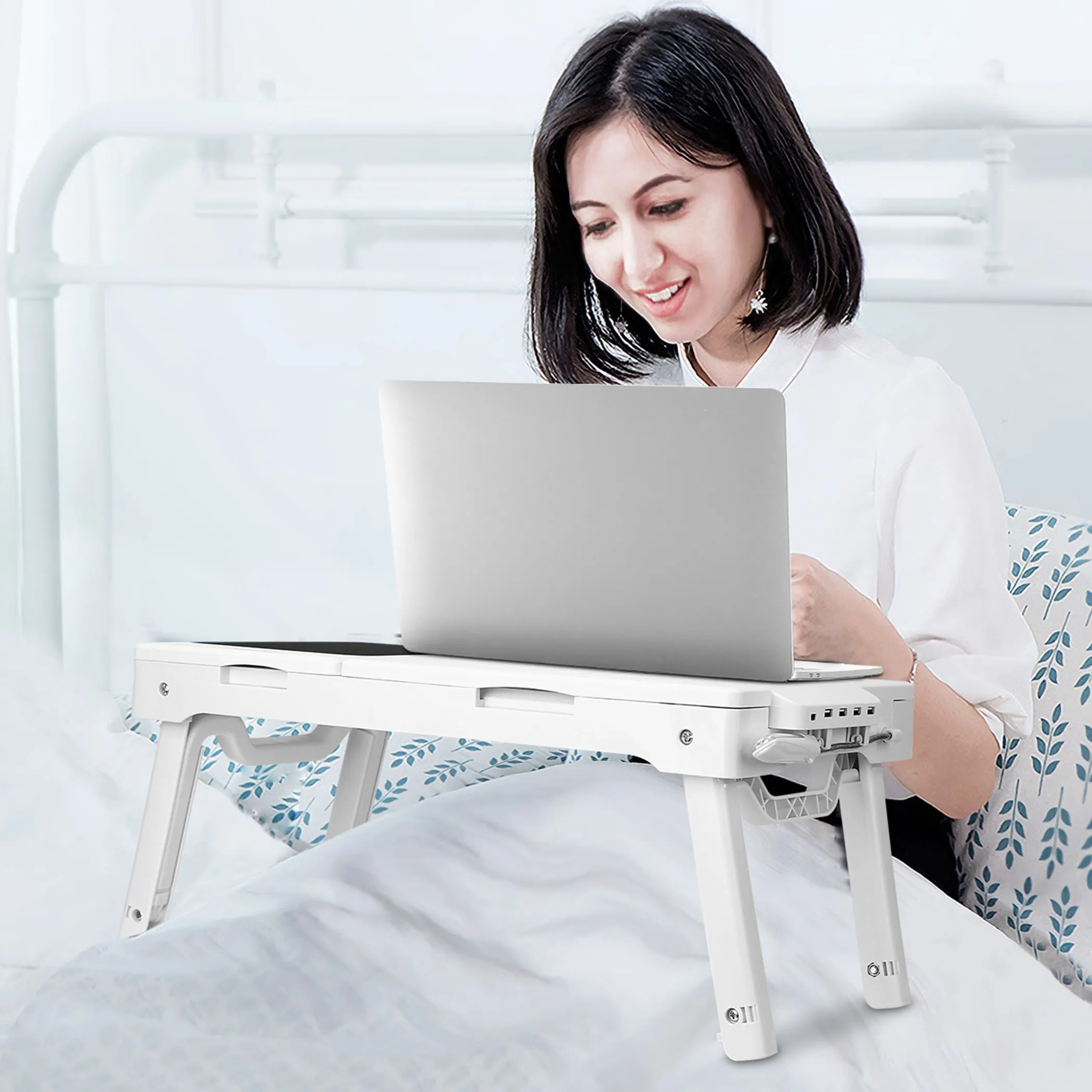 Foldable Laptop Table Bed Notebook Desk - Image 3