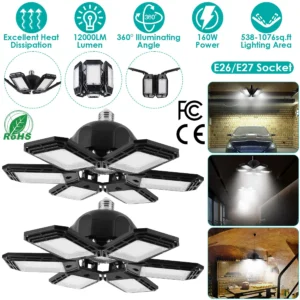 Alternative view of LED Garage Lights 160W Adjustable Ceiling Light