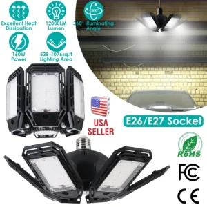 LED Garage Lights 160W Adjustable Ceiling Light - Image 5