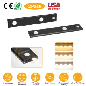 2Pack Rechargeable Cabinet Light Motion Sensor - Image 4
