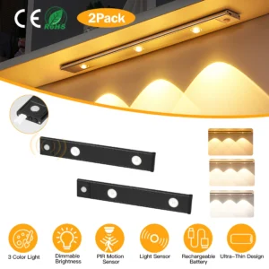 2Pack Rechargeable Cabinet Light Motion Sensor - Image 5