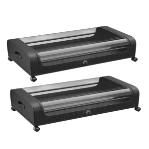 2Packs Under Bed Storage Containers Rolling Clothing Organizer