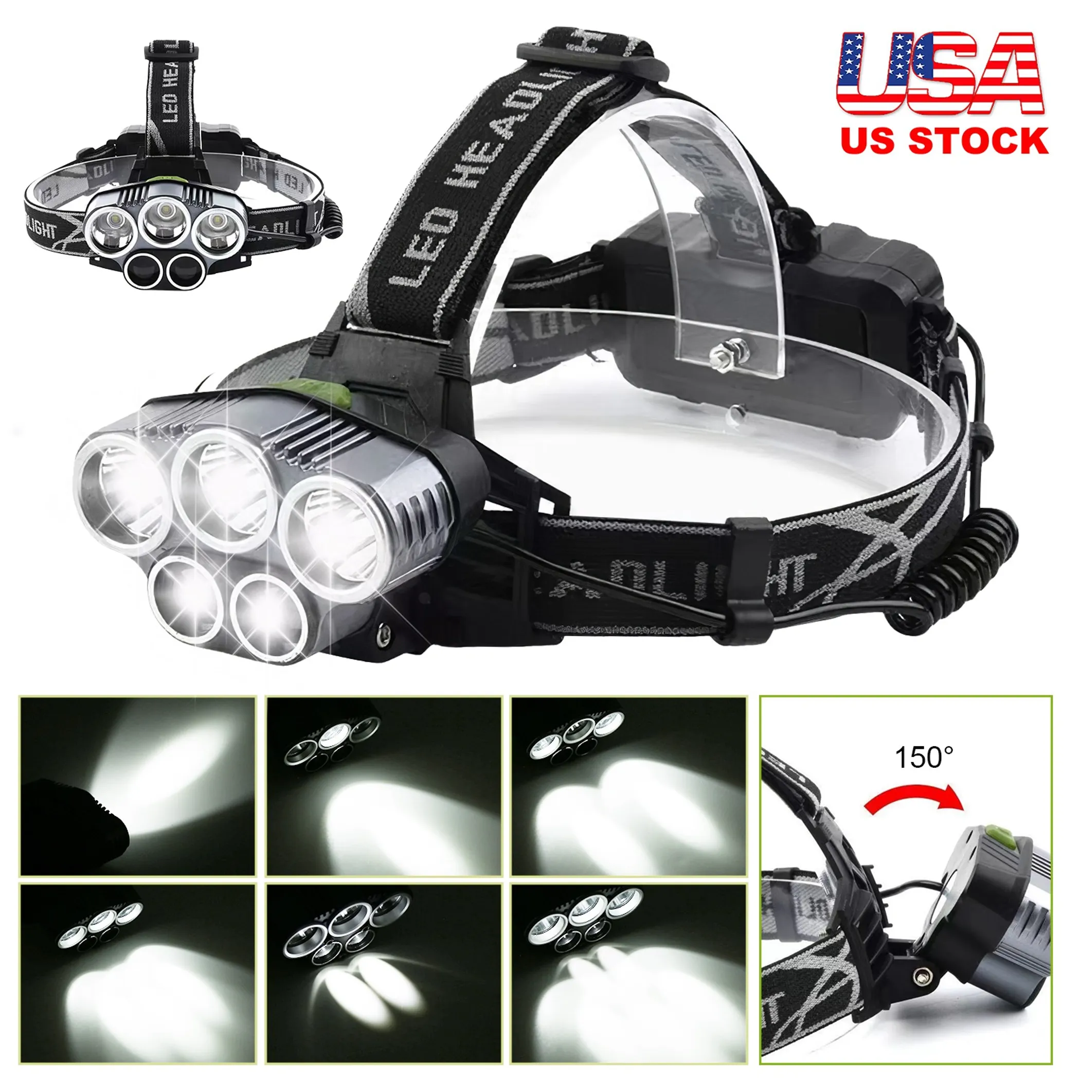 Rechargeable Headlamp 20000 Lumen LED Light - Image 4