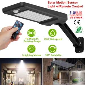 Alternative view of Solar Wall Light Outdoor 60LEDs PIR Motion