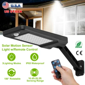Solar Wall Light Outdoor 60LEDs PIR Motion - Image 3