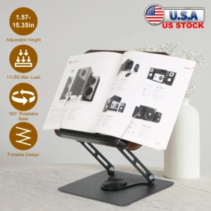 Adjustable Wooden Book Stand Foldable Reading Holder - Image 5