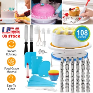 11 Inch Rotating Cake Turntable for Cake Decorating and Baking - Image 4