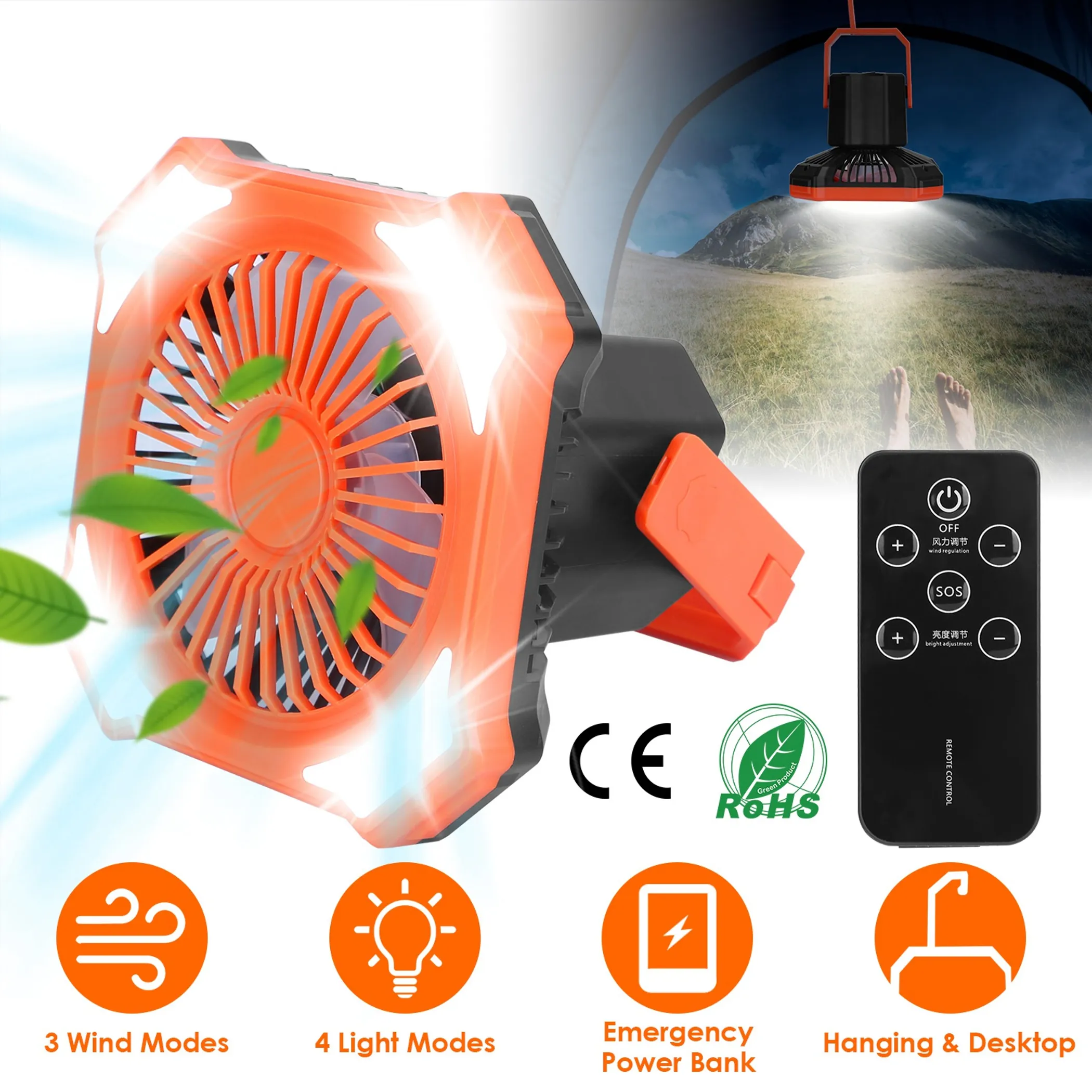Portable Camping Lantern Fan - Image 3
