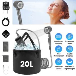 Portable Camping Shower Kit 20L for Outdoor Travel & Adventures - Image 4