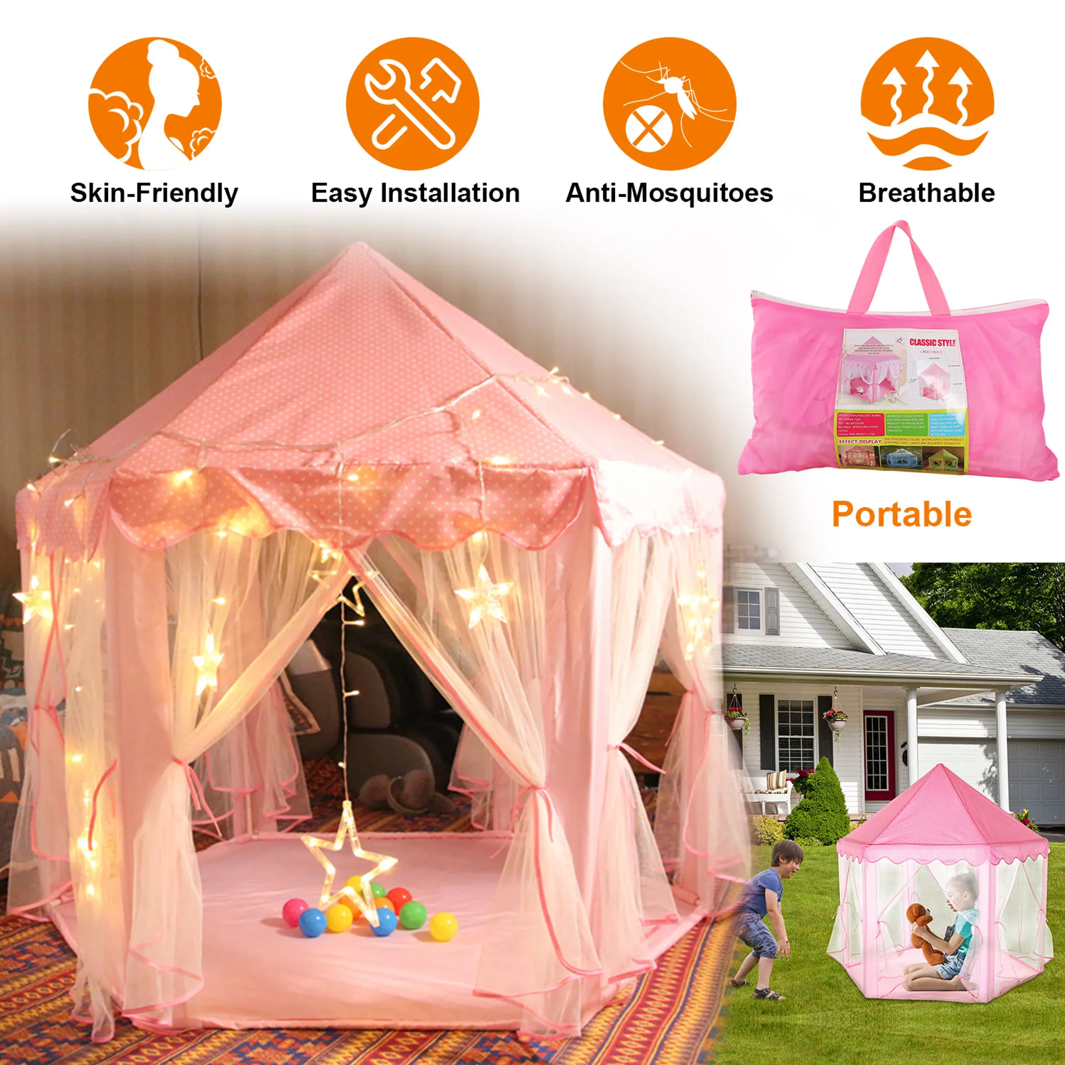Kids Play Tents Princess for Girls Princess Castle - Image 3