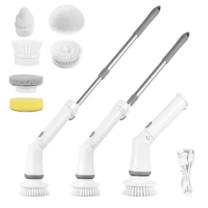 Electric Spin Scrubber Cordless Rechargeable Telescopic Cleaning Brush