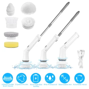 Alternative view of Electric Spin Scrubber Cordless Rechargeable Telescopic Cleaning Brush