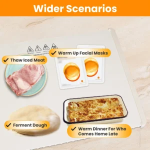 Electric Food Warming Tray, Roll Up Heated Mat for Keeping Meals Warm - Image 5