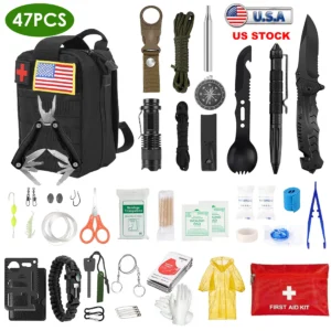 47Pcs Emergency Survival Kit for Camping, Hiking & Travel - Image 4