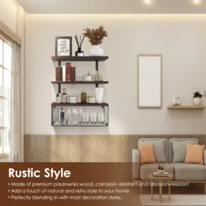 Alternative view of 2 In 1 Floating Shelves Wall Mounted