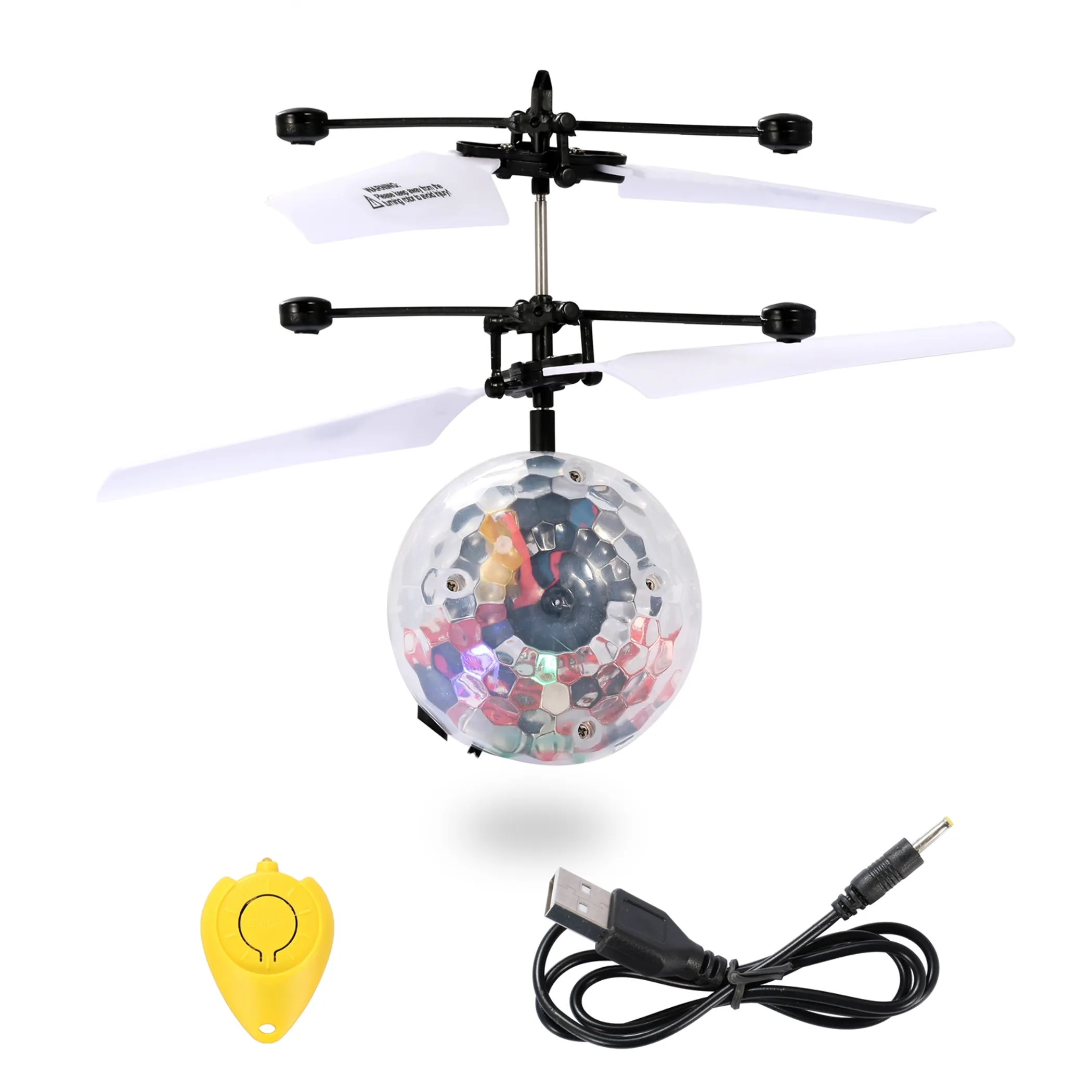 RC Flying Ball Infrared Induction Drone Toy with LED Lights - Image 3