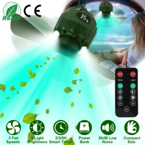 Alternative view of Portable Camping Ceiling LED Fan