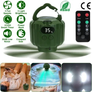 Portable Camping Ceiling LED Fan - Image 3