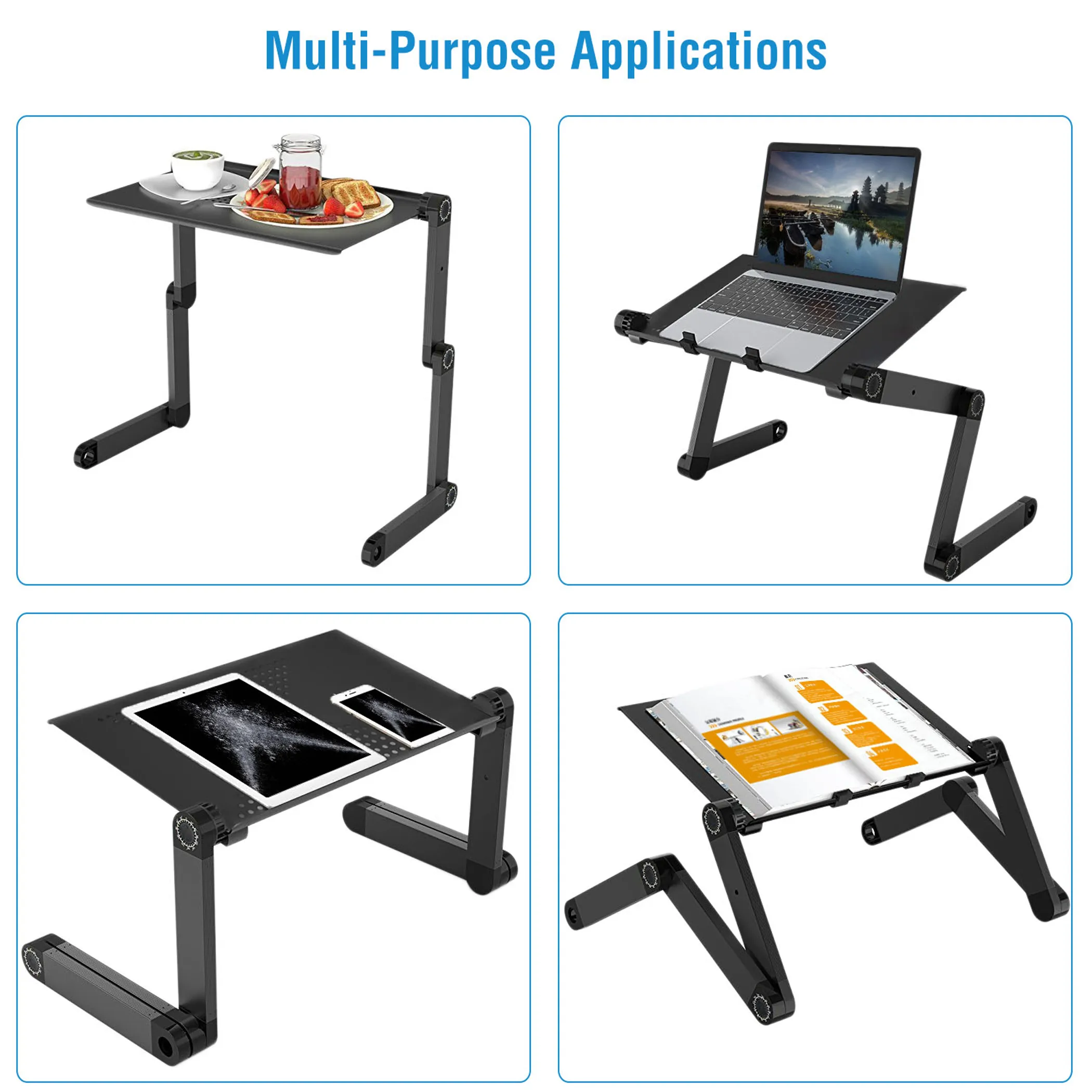 Foldable Laptop Table Bed Desk - Image 3