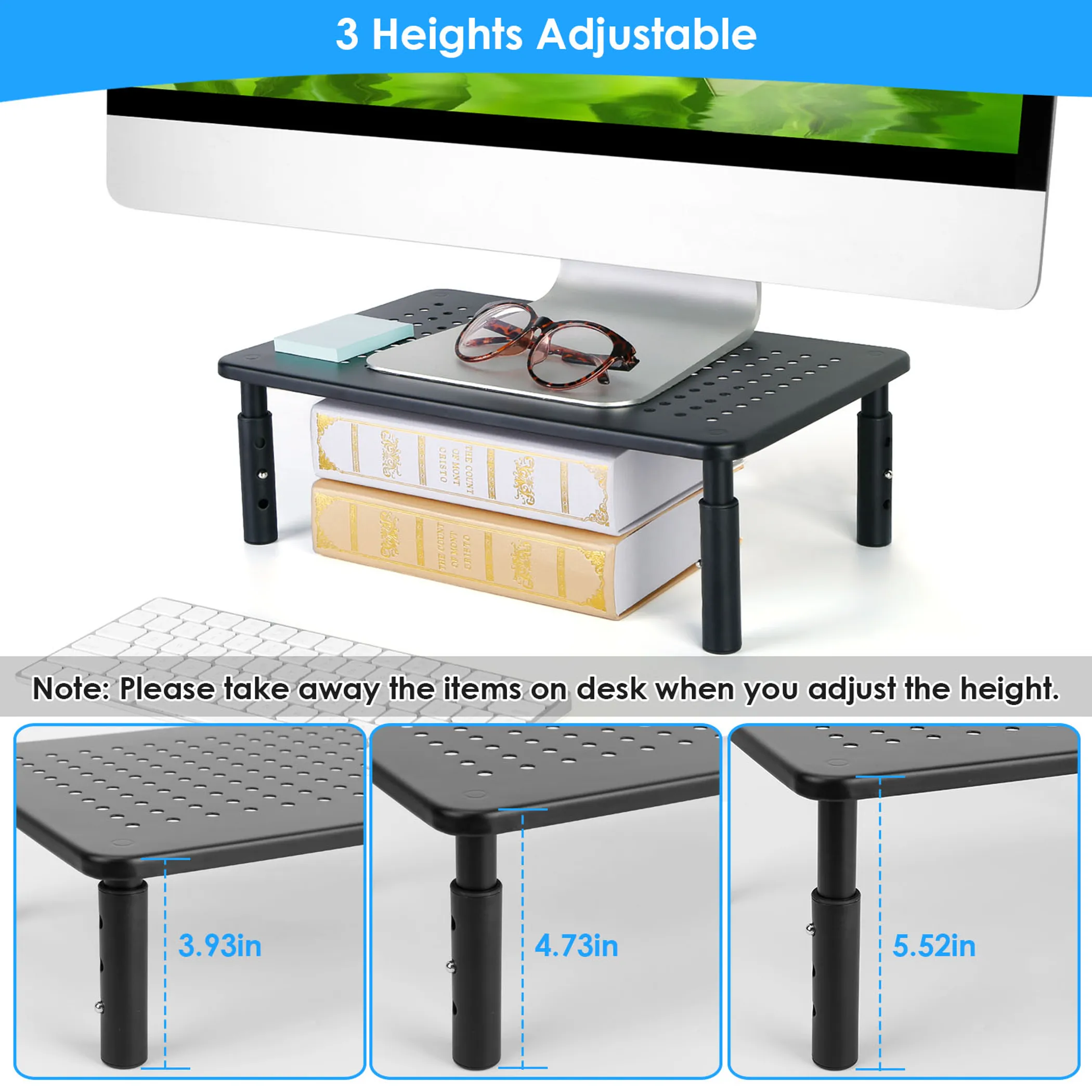 Monitor Stand Riser Adjustable Desk Organizer - Image 5