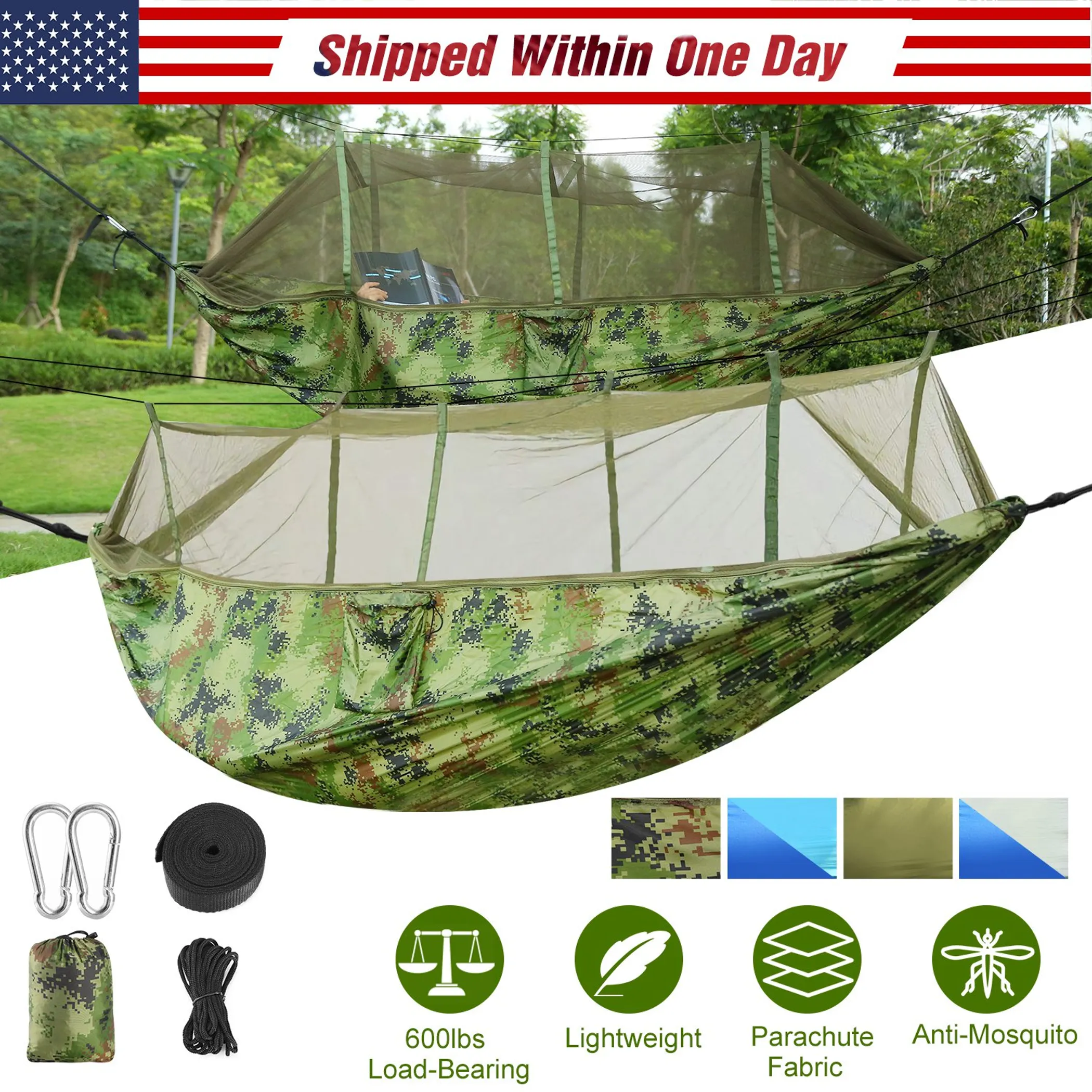 600lbs Load 2 Persons Hammock - Image 4