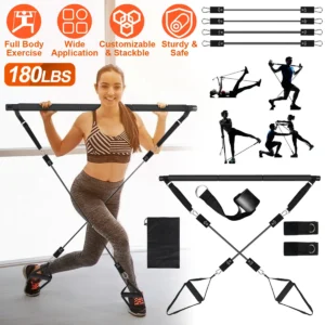 Pilates Bar Kit with Resistance Bands for Home Workout - Image 4