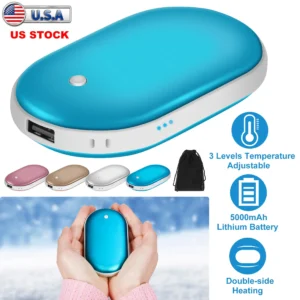 Portable Hand Warmer 5000mAh Rechargeable Pocket Heater & Power Bank - Image 4