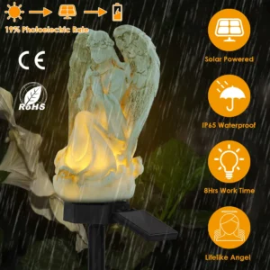 Solar Praying Angel Statue Garden Light - Image 4