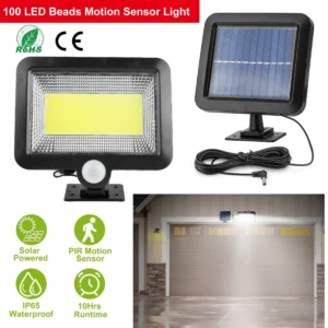 Solar Powered Wall Lights Outdoor 100 LED Motion Sensor Security Light - Image 5