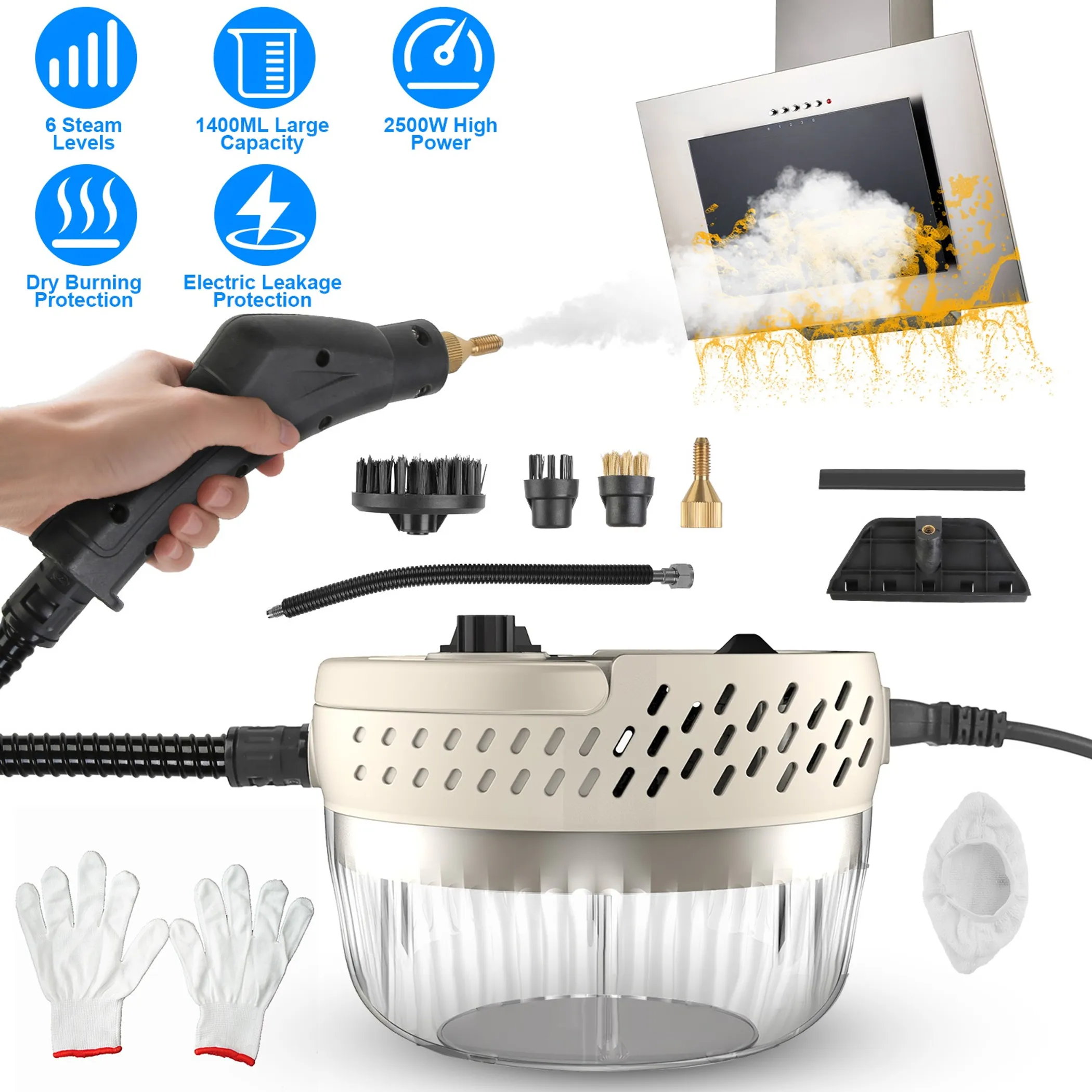 2500W Handheld High Temperature and Pressure Steamer Cleaner - Image 4
