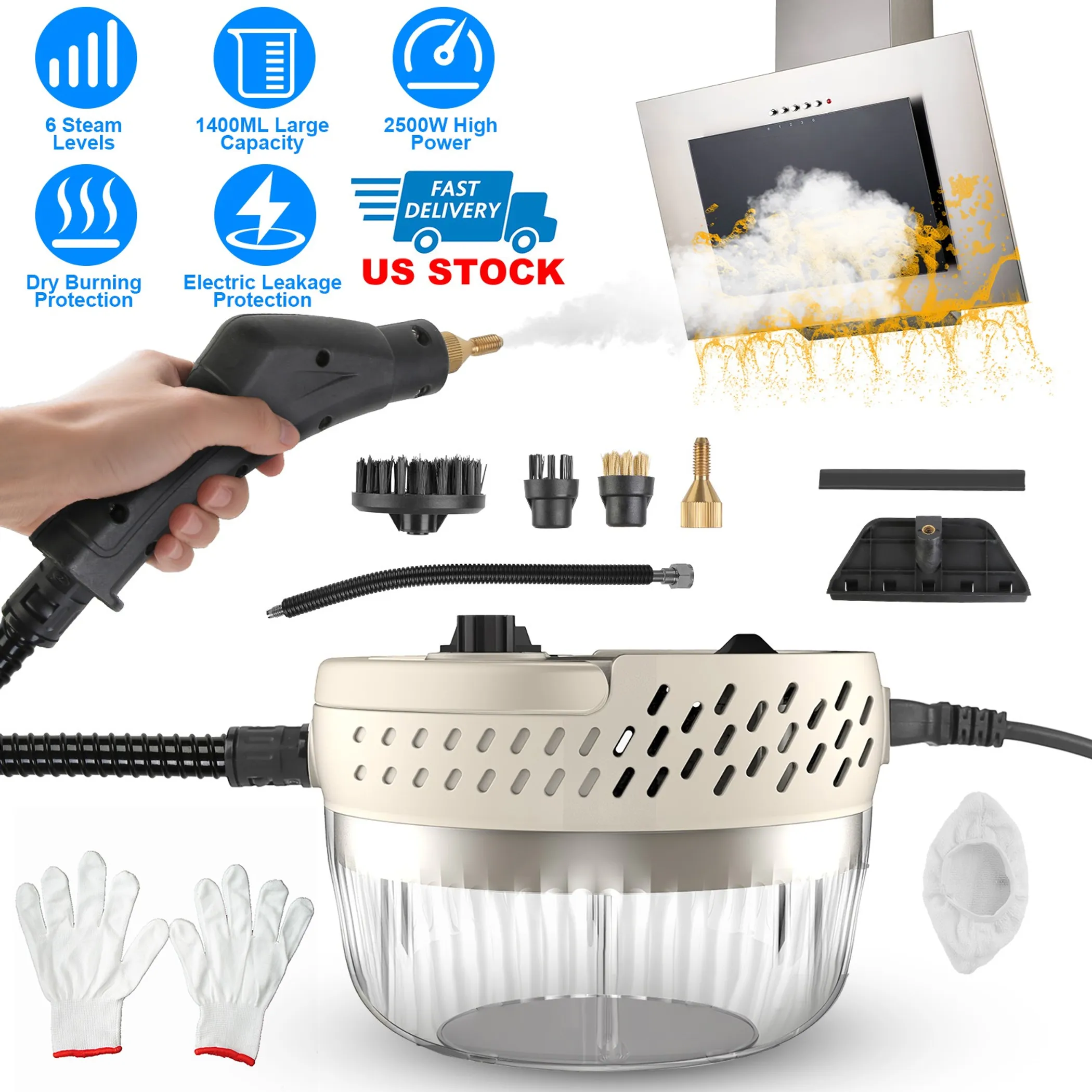 2500W Handheld High Temperature and Pressure Steamer Cleaner - Image 5
