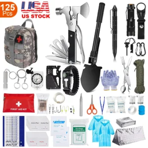 125 Piece Survival Kit Emergency Gear for Outdoor Adventures - Image 3