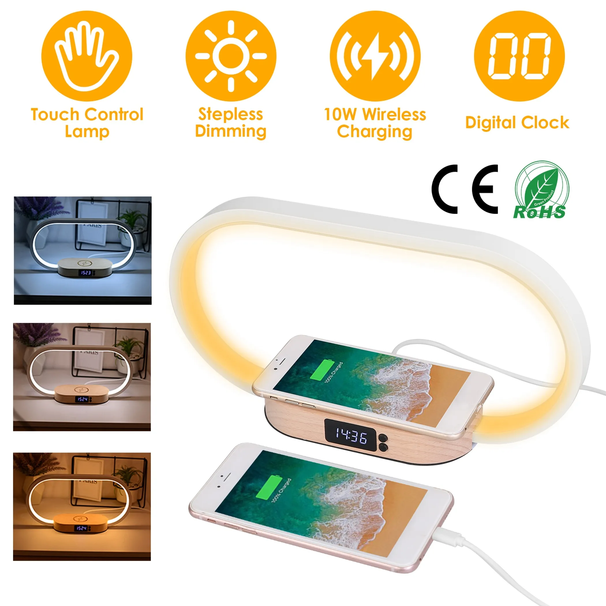 Bedside Table Lamp Touch Control Lamp - Image 2