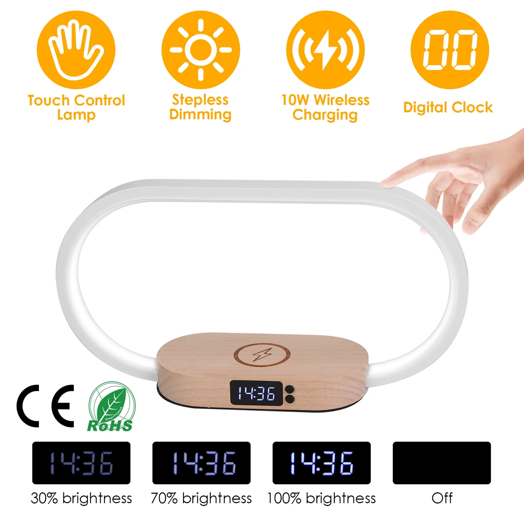 Bedside Table Lamp Touch Control Lamp - Image 3
