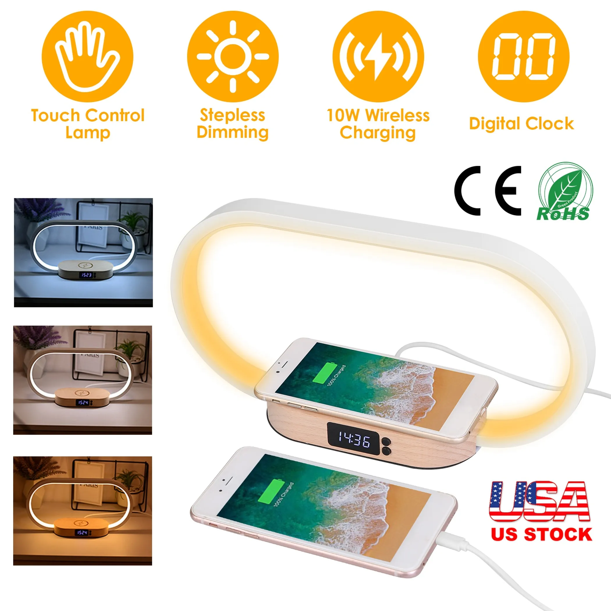 Bedside Table Lamp Touch Control Lamp - Image 4