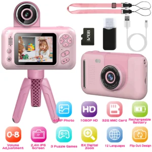 Kids Digital Camera with Flip Screen, 40MP Photos & 1080P HD Video Recorder - Image 3